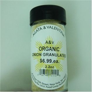 A&V Organic Onion Granulated (2.2oz.)