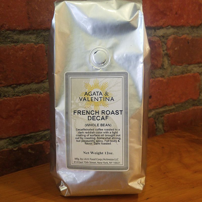 A&V French Roast Decaf Coffee Beans (12oz.)