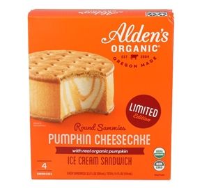 Alden's Organic Pumpkin Cheesecake Ice Cream Sandwhich (14oz)