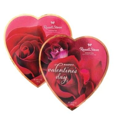 Russell Stover Romantic Assorted Chocolate Heart Box 5.1oz