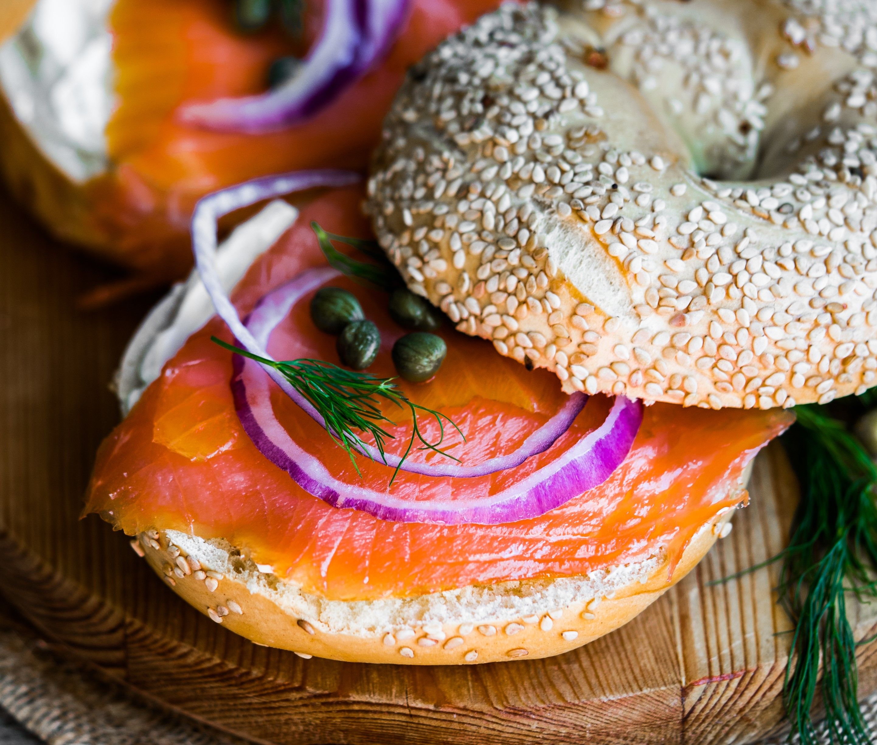 Large Bagel with Smoked Salmon & Cream Cheese