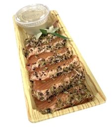 Seared Cert. Org. Salmon W. Wasabi Sauce