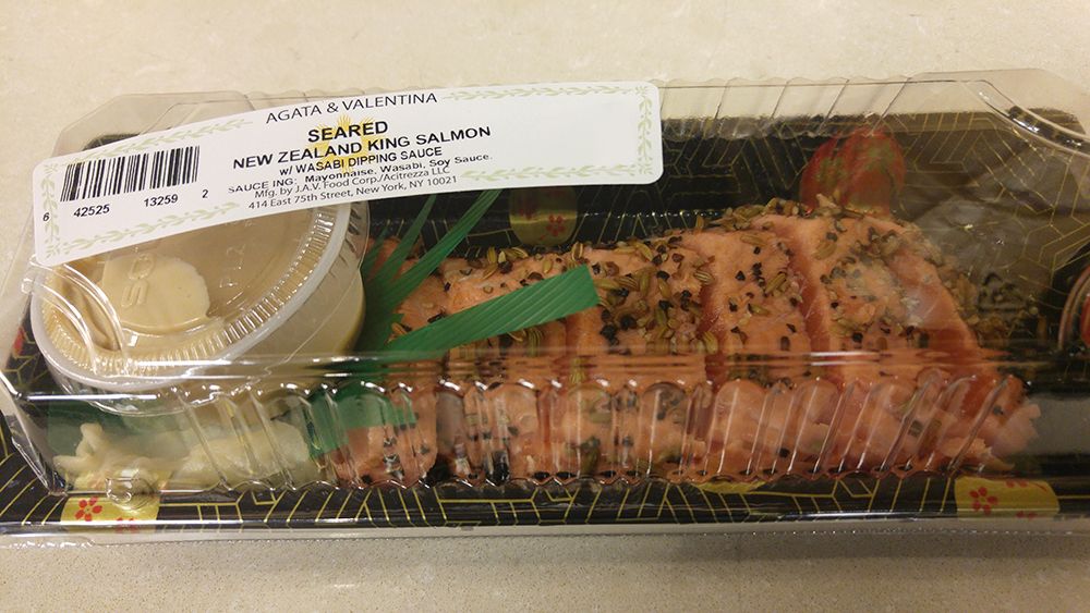 Seared Cert. Org. Salmon W. Wasabi Sauce