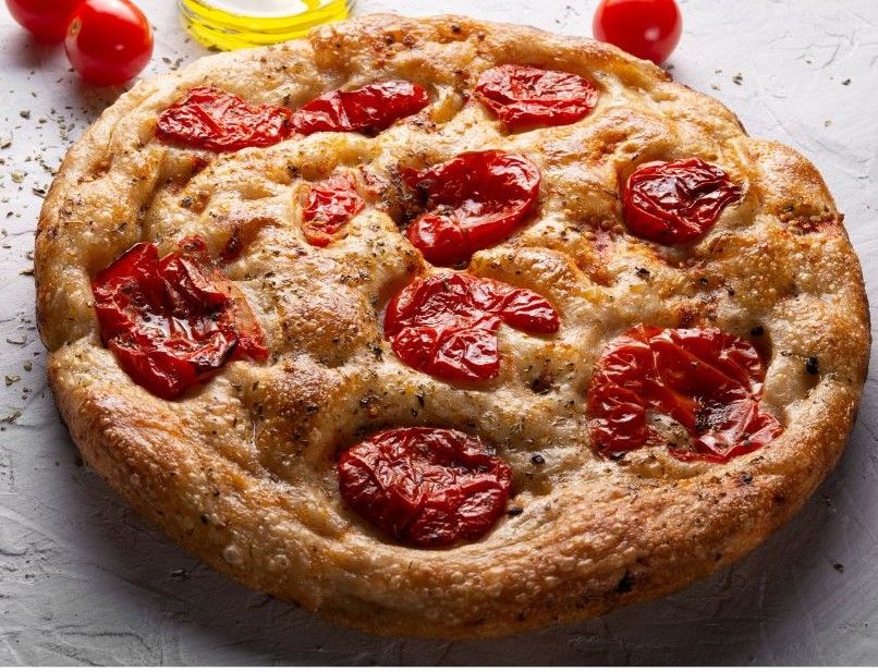 A&V Frozen Homemade Round Tomato Focaccia