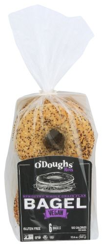 Odoughs Thins Sprouted Whole Grain Flax Bagels 10.6 Oz