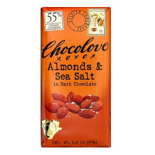 Chocolove Salt and Almonds Dark Chocolate Bar 3oz