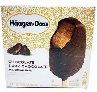 Haagen Dazs Dark Chocolate Bars (9oz)