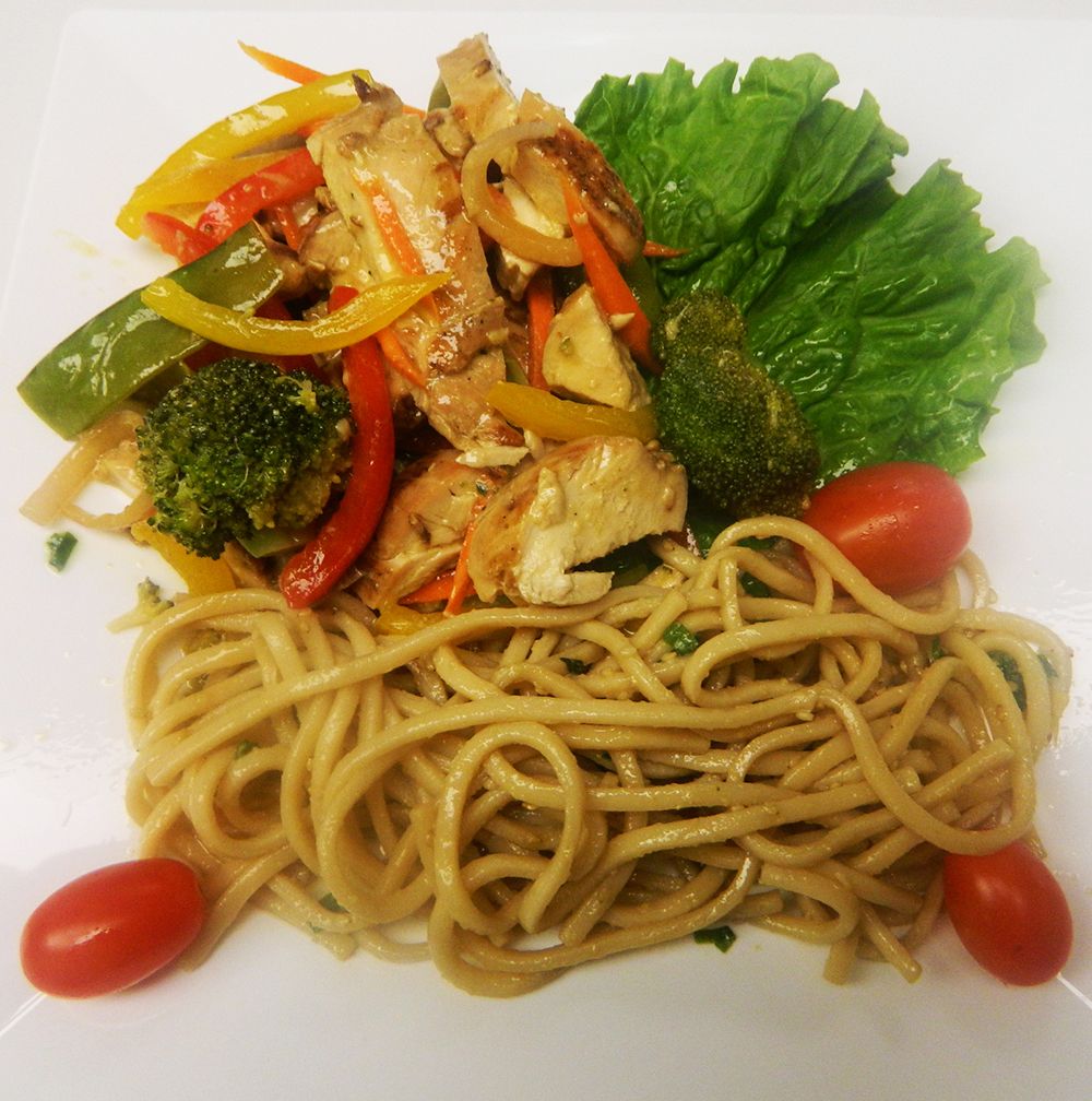 Asian Style Chicken Salad with Sesame Noodles