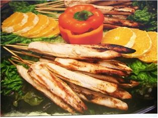 Grilled Chicken Skewers Platter (1Dz.)