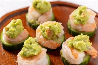 Cucumber, Shrimp & Gucamole