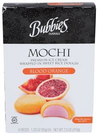 Bubbies Ice Cream Mochi Blood Orange 7.5 OZ