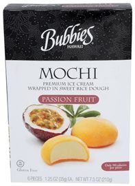 Bubbies Ice Cream Mochi Passion Fruit 7.5 OZ