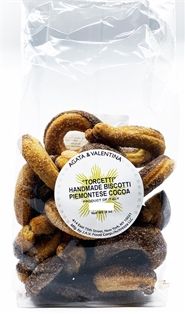 Handmade "Torcetti" Biscotti Piem. Cocoa
