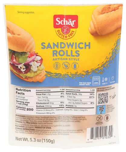 Schar Gluten Free Sandwich Roll 5.3oz