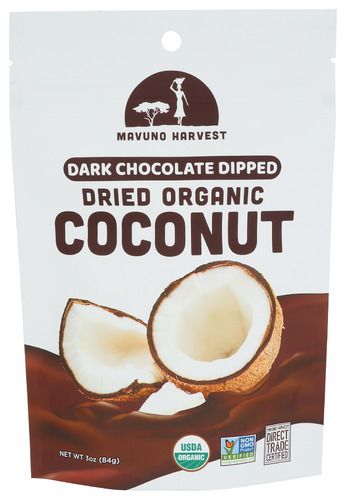 Chewy strips of dried coconut wrapped in a rich co