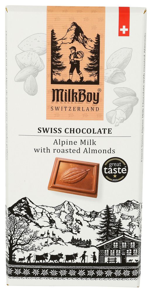 Milkboy Alpine Swiss Milk Chocolate with Roasted Almonds (3 OZ)