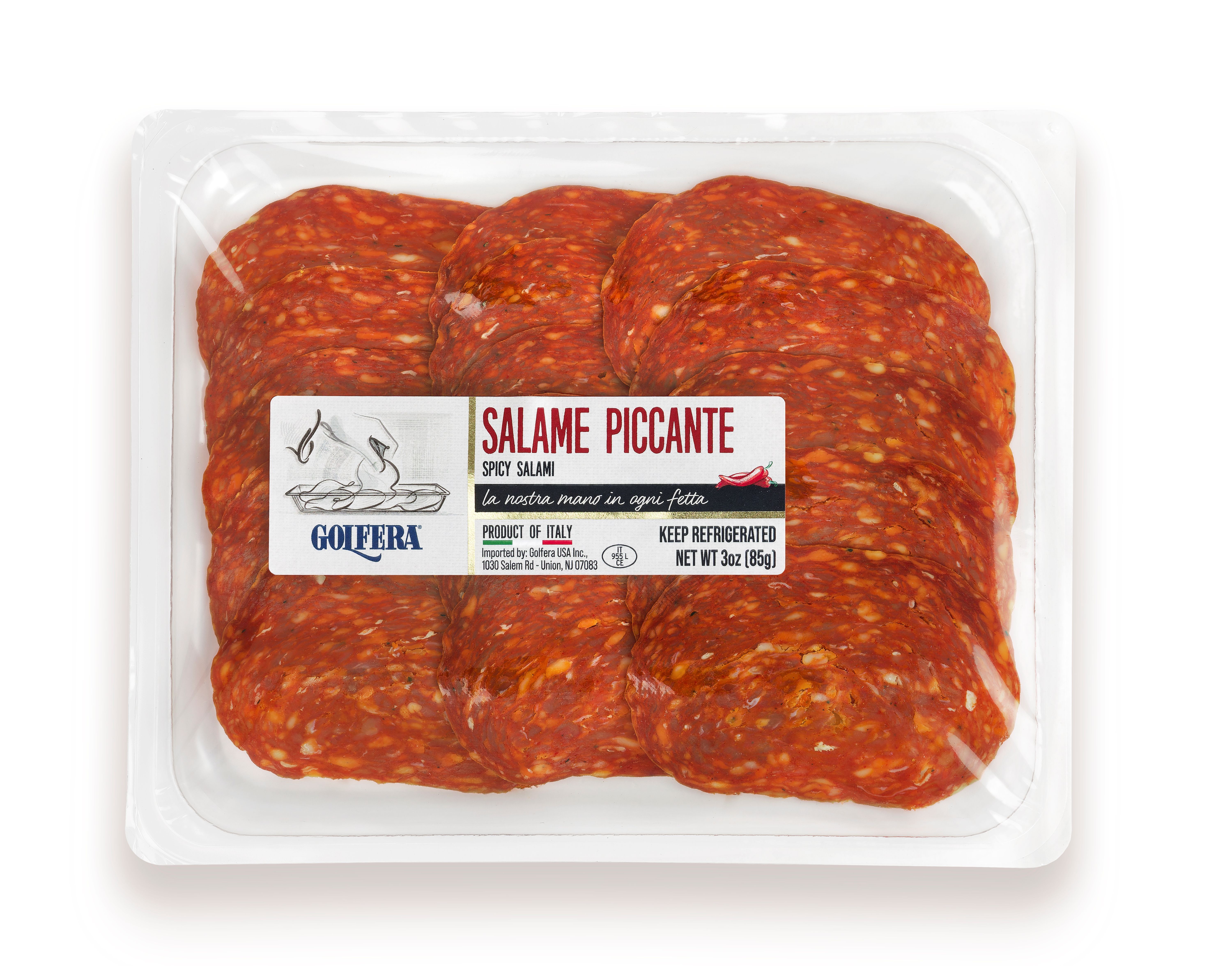 Golfera Pre-Sliced Spicy Salami (3oz)