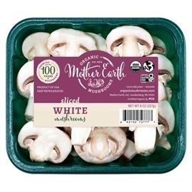 Mother Earth Organic Sliced White Mushrooms (8oz)